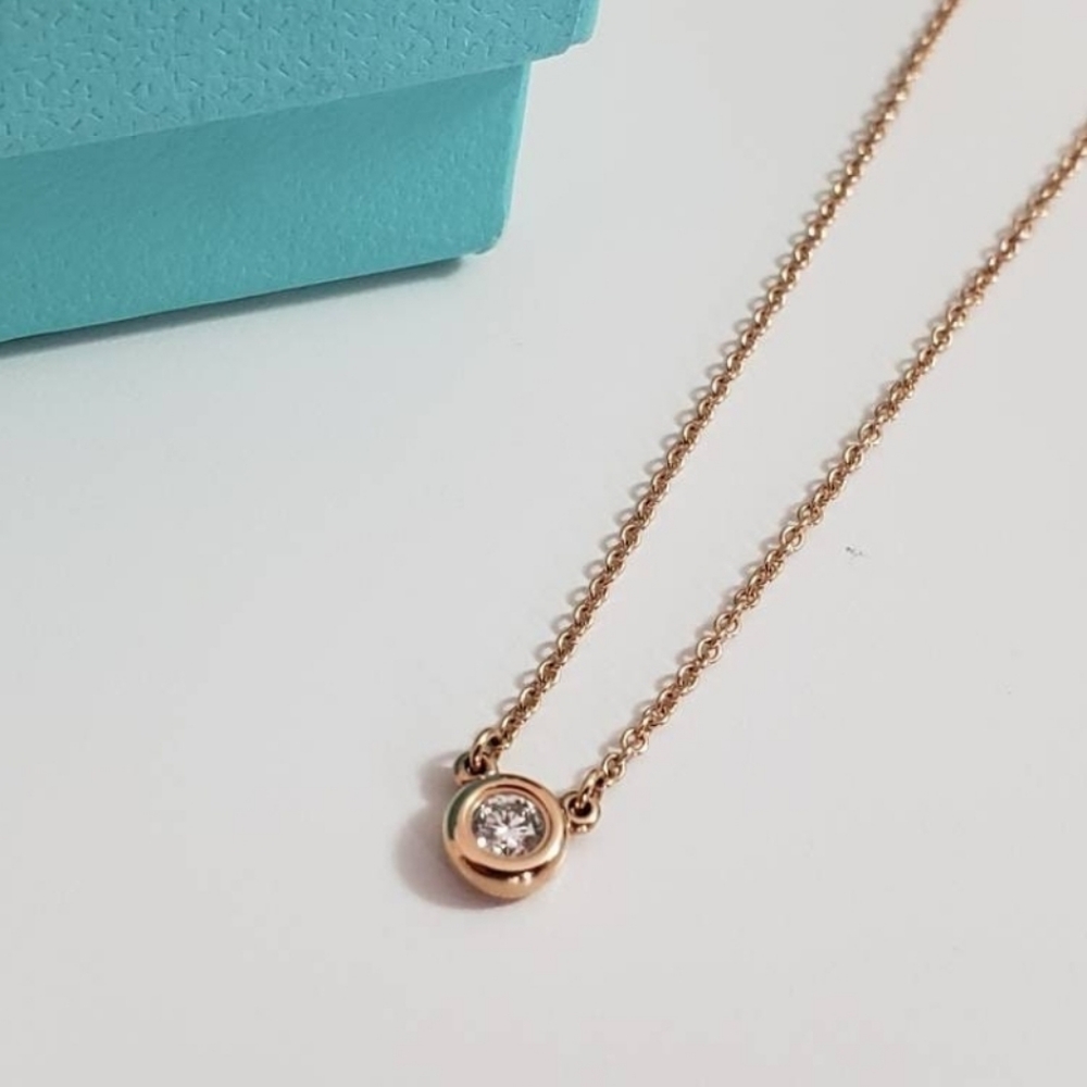 Tiffany and Co Diamonds By the Yard Rose Gold 0.07 ct Necklace